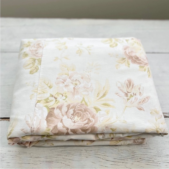 RARE Pottery Barn HAYDEN Floral Duvet Cover Full/Queen NEUTRAL Linen Blend Tan - Picture 5 of 8